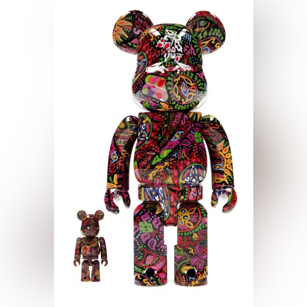 Paisley Psychedelic NIB Colorful Patterned Bearbrick Toy Set